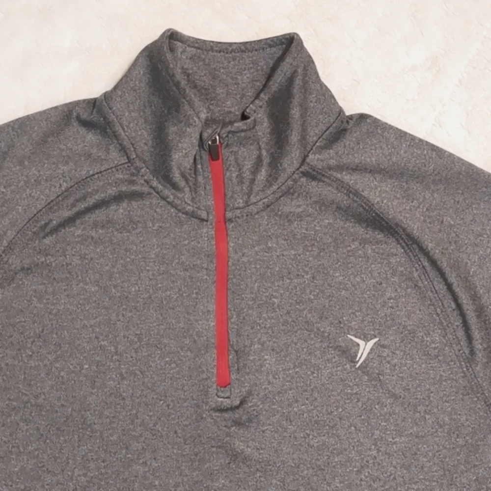 Old Navy Athletic 1/4 Zip Long Sleeve Active Pullover Shirt Gray Sz Med Men's
